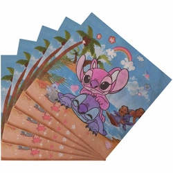 "Lilo & Stitch" Paper Napkins - Tropical Theme, 20 pcs., 17x17 cm