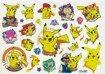 Tatuaże dla Dzieci Pokemon, Pikachu (1 szt)
