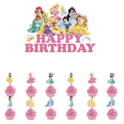 Cake toppers with Disney Princesses - Fairy Tale Birthday Decoration