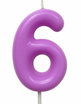Свічка-фігура "6" Біла