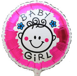 Balon foliowy Baby Girl 18" (45cm.)