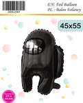 Balon Foliowy 55cm. Among US, Ludzik Czarny