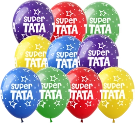 Super Dad printed rubber balloons (10 pcs.)