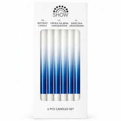 SHOW birthday candles 6 pcs. - blue gradient
