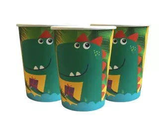 Papírové kelímky Dino (10 ks).)