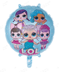 Фольгована кулька LOL Girls 18" (45 см).)