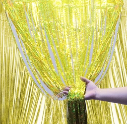 Holo Gold Decorative Curtain 100x200cm