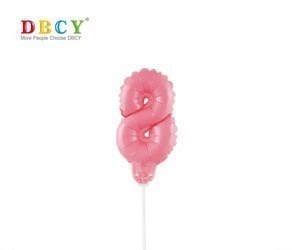Balon cyferka na patyczku "8"