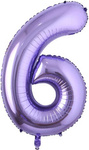 Fóliový balónek číslo "6" fialový (100 cm).)