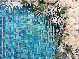 Flitrové panely Holographic Blue ŁM (30cm*30cm)