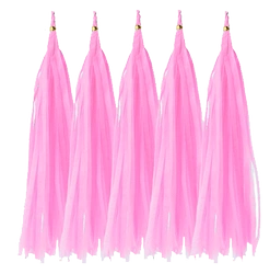 Tail for Balloons Pink, Tassel (5pcs)