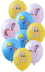 Gumové balónky s potiskem My Little Pony (9 ks).)