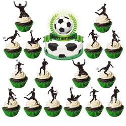 Football toppers for the cake - sports birthday decoration