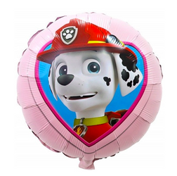 Fóliový balónek Psi Patrol Marshall o průměru 18" (45 cm).)