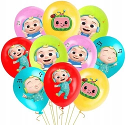 Cocomelon printed rubber balloons (10 pcs.)