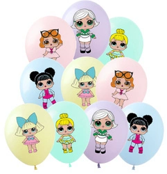 LOL girls' printed rubber balloons (10 pcs.)