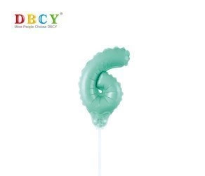 Number balloon on a stick "6"