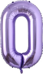 Foil Balloon Number "0" Purple (100cm.)
