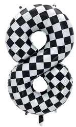 Foil Balloon Number "8" Chessboard Race (100cm.)