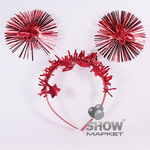 Пластикова пов'язка на голову Червоні метелики