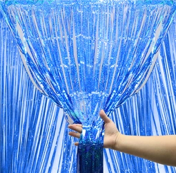 Holo Blue Decorative Curtain 100x200cm