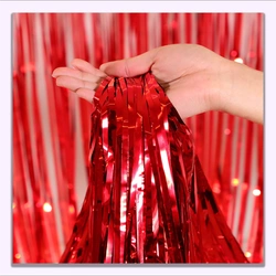 Red Decorative Curtain 100x200cm (1-pack.)