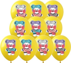 LalaFan printed rubber duck balloons (10 pcs.)