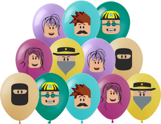 Gumové balónky s potiskem Roblox (12 ks).)