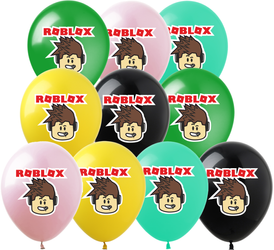 Гумові кульки з принтом ROBLOX (10 шт).)