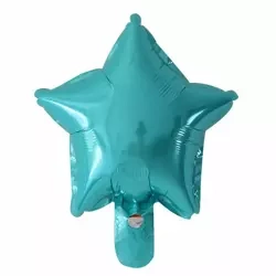 Balon Foliowy Gwiazdka Turkusowa 25 cm. (10 szt,)