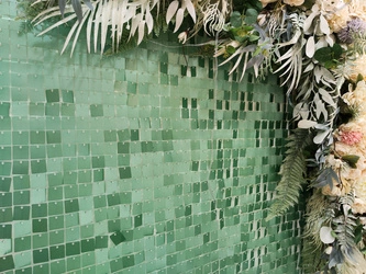 Sequin Panels Dark Green Macaron(30cm*30cm)