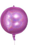 4D малинова кулька з фольги з блискітками 18" (45см).)