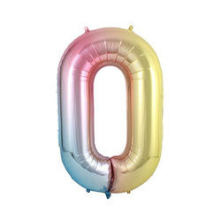 Фольгована кулька номер "0" веселка (100 см.)