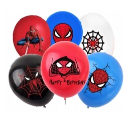 Rubber Balloons Spider Man Printed (6 pcs.)