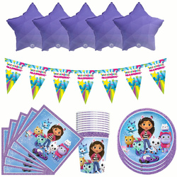 Zestaw Urodzinowy Gabby’s Dollhouse – Dekoracje Imprezowe (46 elementów)