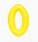 Svíčka číslo "0" - žlutá