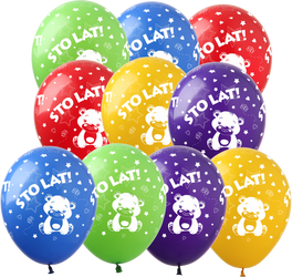 Gumové balónky s potiskem STO LET (10 ks).)