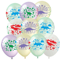 Sada 10 heliových balónků Dinosauři