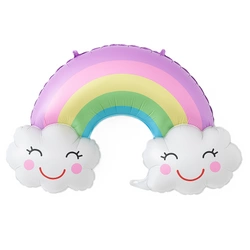 Rainbow and Clouds Foil Balloon (91cm*61cm)