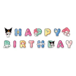 HAPPY BIRTHDAY paper garland with Sanrio characters
