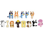 Girlanda Papierowa Piesek Blue – dekoracja urodzinowa dla miłośników psów