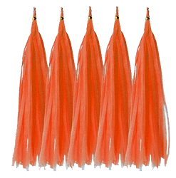 Orange Balloon Tail, Tassel (5pcs)