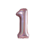 Fóliový balónek číslo "1" RoseGold Brocade (100cm).)