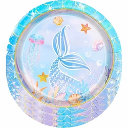 Paper plates mermaid decoration for birthday, themed parties 10 pcs