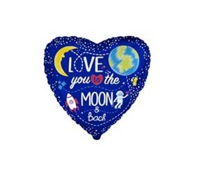 I Love You to the Moon & back 18" (45cm) foil balloon, FLEXMETAL™