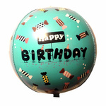 4D fóliový balónek s nápisem Happy Birthday (45 cm)