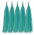 Хвостик для повітряних кульок бірюзовий, китиця (5шт)