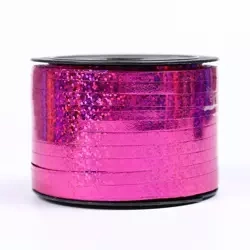 Raspberry Holographic Balloon Ribbon (5mm*92m)