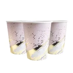 Pink Marble Paper Cups (10 pcs.)
