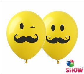 Gumové balónky s potiskem Smile Whiskers (10 ks).)